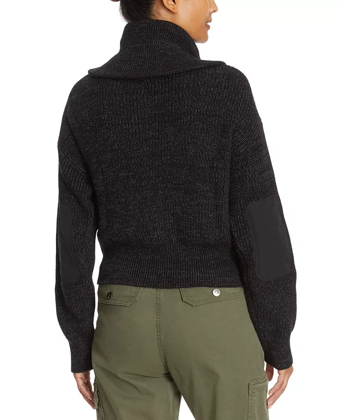 BASS OUTDOOR Women's Funnel-Neck Zippered Sweater Women's Fashion Shoes & Accessories