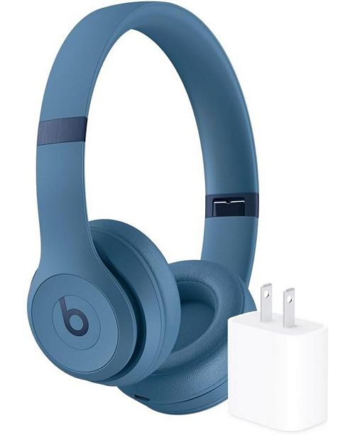 Beats - Solo 4 True Wireless On-Ear Headphones + Power Adapter Electronics