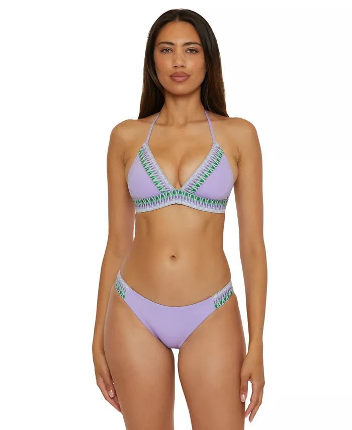 Becca Women's Fiesta Halter Bikini Top & Side-Tab Bottoms Women's Fashion Shoes & Accessories