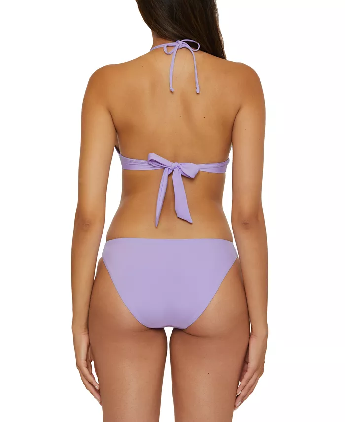 Becca Women's Fiesta Halter Bikini Top & Side-Tab Bottoms Women's Fashion Shoes & Accessories