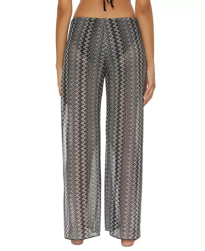 Becca Women's Granite Bay Crochet Split-Leg Cover-Up Pants Women's Fashion Shoes & Accessories
