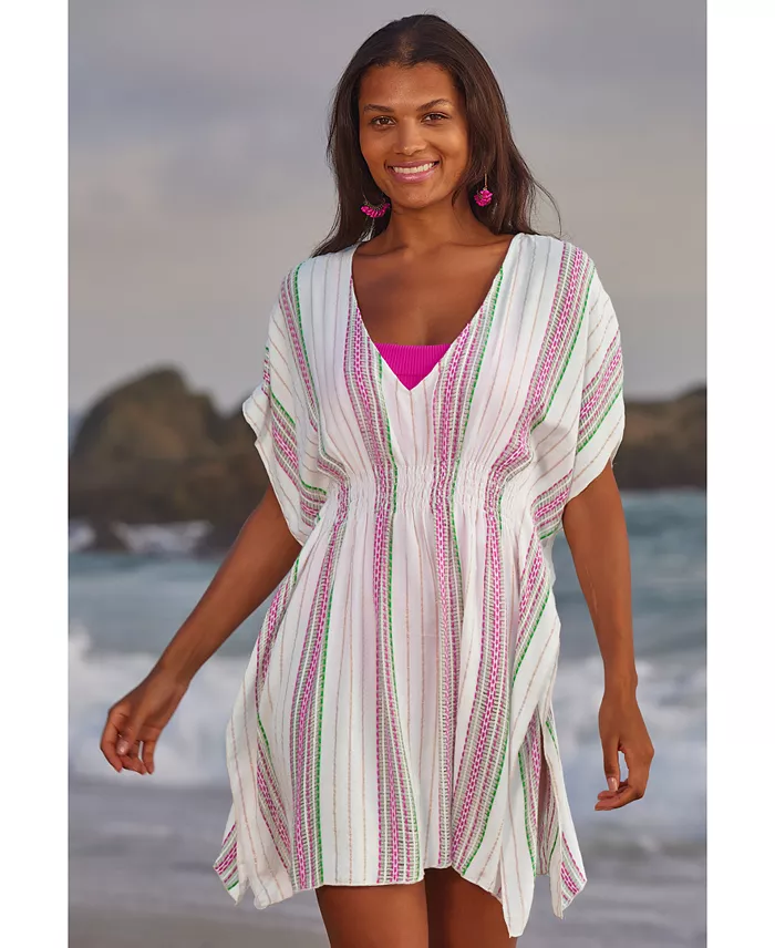 Becca Women's Radiance Tunic Swim Cover-Up Women's Fashion Shoes & Accessories