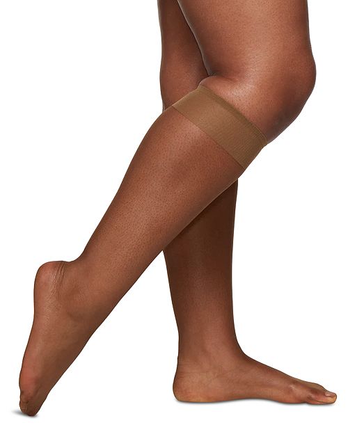 Berkshire Plus Size 3-Pack Sheer Knee-Highs Women's Fashion Shoes & Accessories