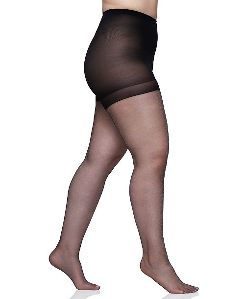 Berkshire Women's Queen Plus Size Shimmers Ultra Sheer Control Top Pantyhose 4412 Women's Fashion Shoes & Accessories
