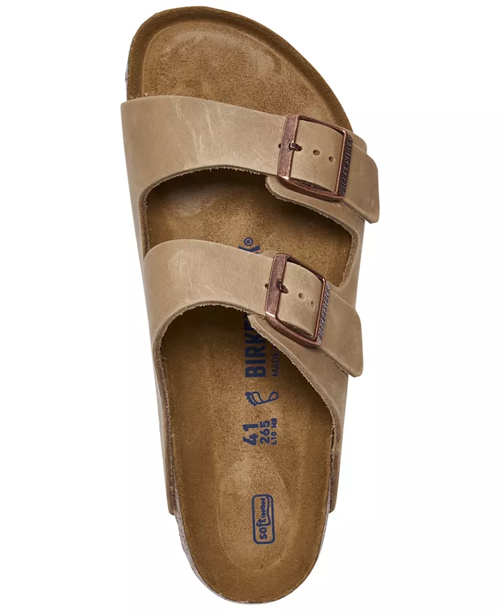 Birkenstock Men's Arizona Essentials Oiled Leather Two-Strap Sandals From Finish Line Brands