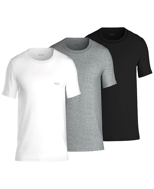 BOSS by Hugo Boss Men's 3-Pack Classic Assorted Solid Color Crewneck T-Shirts Men's Fashion & Accessories