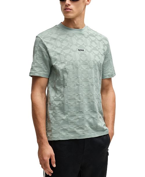 BOSS by Hugo Boss Men's Circle Jacquard Relaxed-Fit T-Shirt Brands