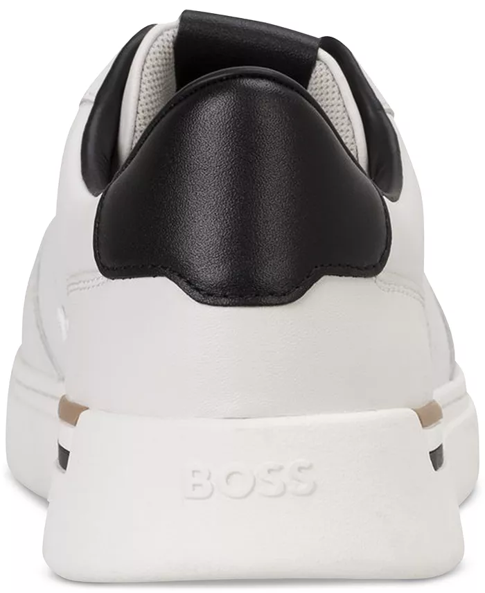 BOSS By Hugo Boss Men's Clint Leather Tennis-Style Sneakers Men's Shoes