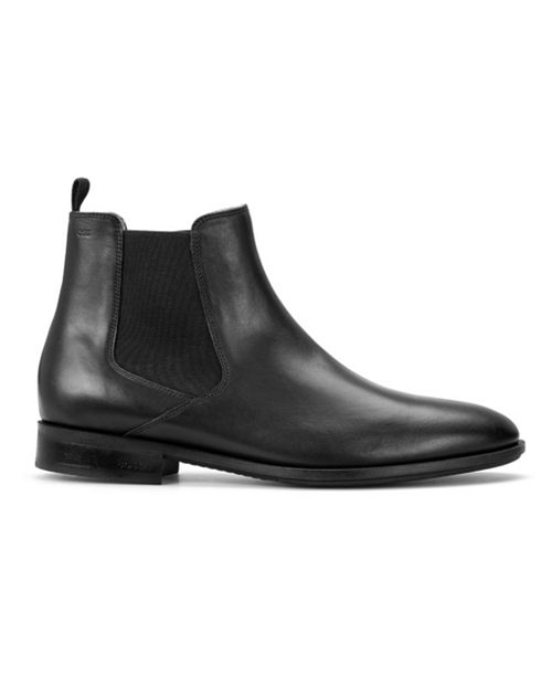 BOSS by Hugo Boss Men's Colby Leather Chelsea Slip On Boot Men's Shoes
