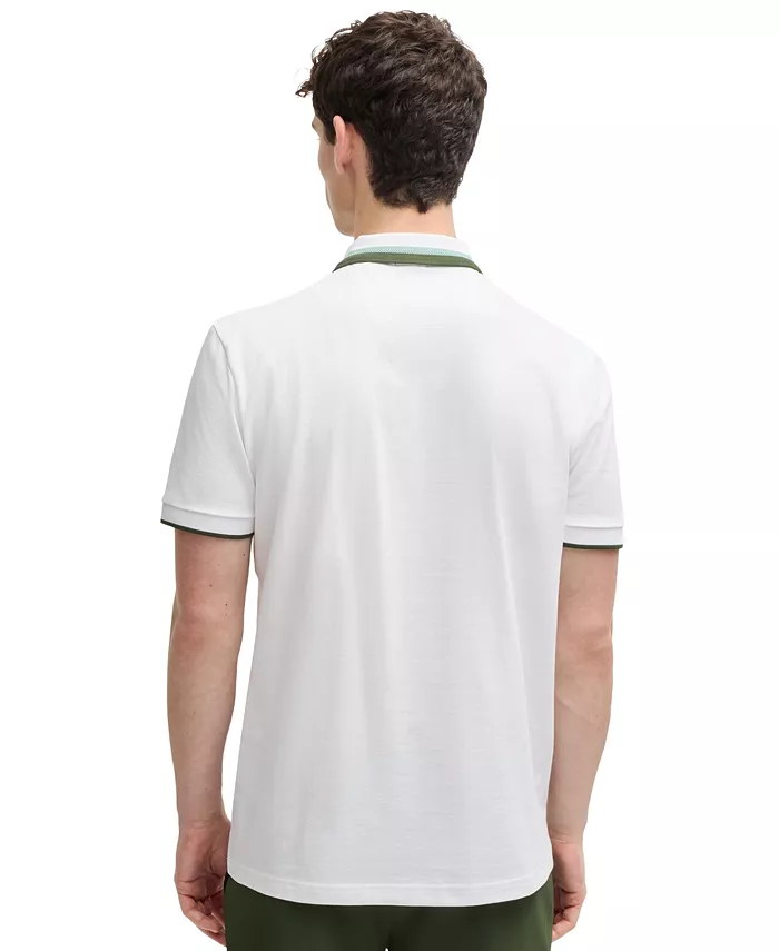 BOSS By Hugo Boss Men's Contrast Stripe Regular-Fit Paddy Polo Shirt Brands