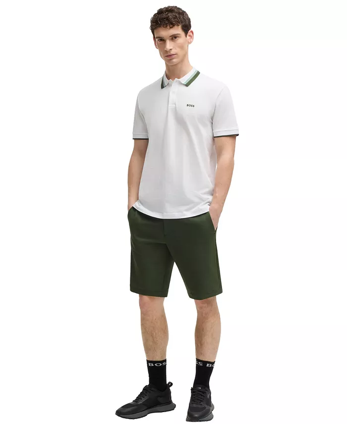 BOSS By Hugo Boss Men's Contrast Stripe Regular-Fit Paddy Polo Shirt Brands