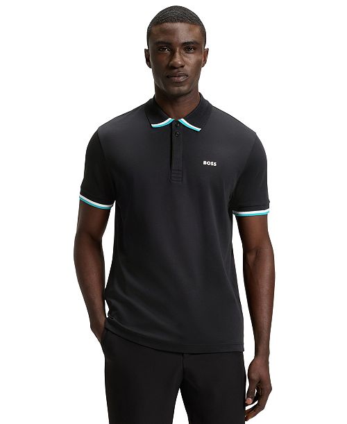 BOSS by Hugo Boss Men's Cotton Knit Regular-Fit Paddy Polo Shirt Brands