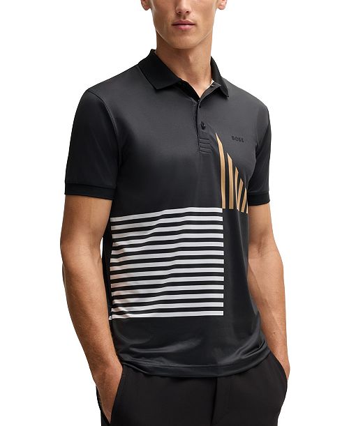 BOSS by Hugo Boss Men's Digital Print Regular-Fit Paddy Polo Shirt Brands