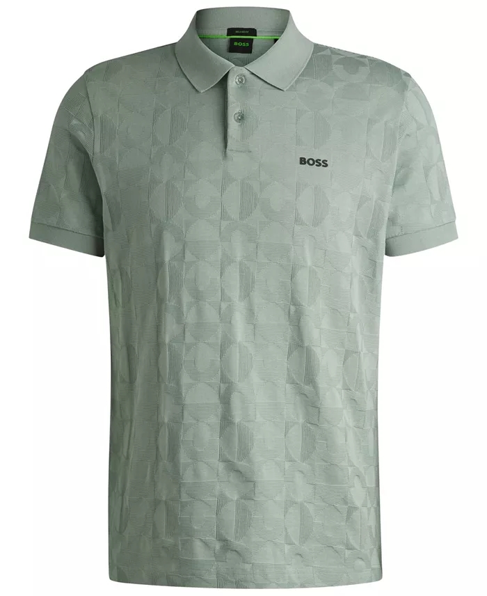 BOSS By Hugo Boss Men's Jacquard Circle Polo Shirt Brands