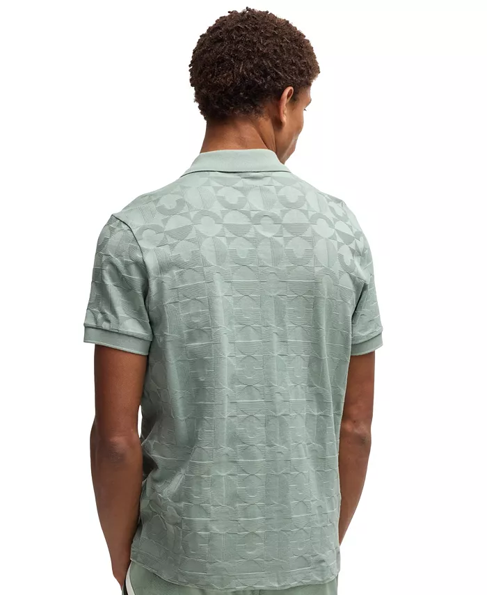 BOSS By Hugo Boss Men's Jacquard Circle Polo Shirt Brands