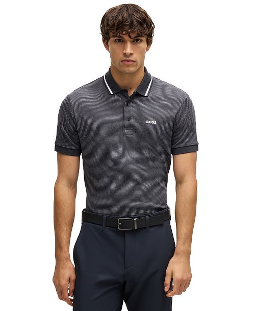 BOSS by Hugo Boss Men's Jacquard Regular-Fit Paddy Polo Brands