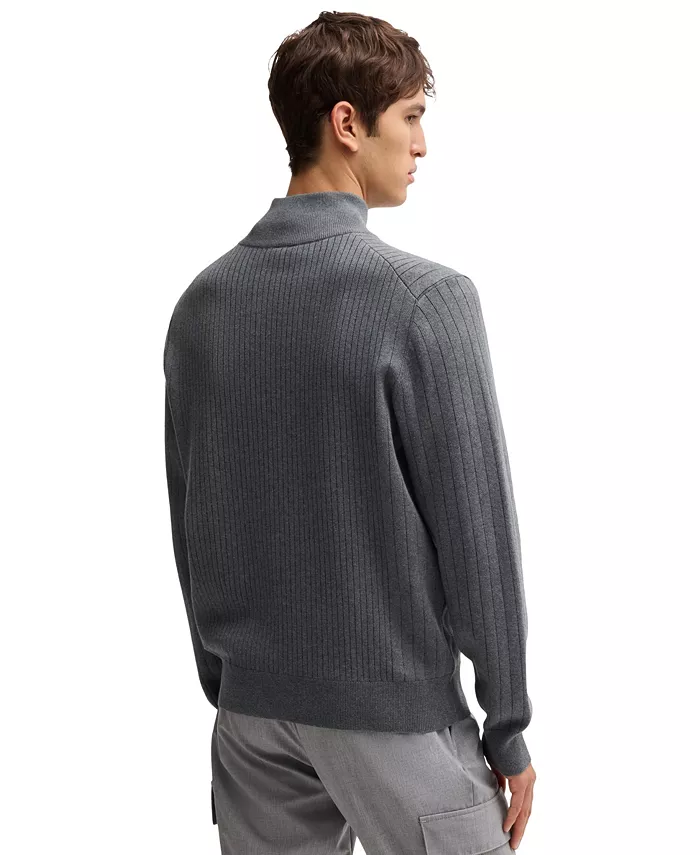 BOSS By Hugo Boss Men's Knit Pinstripe Zip-Up Cardigan Brands