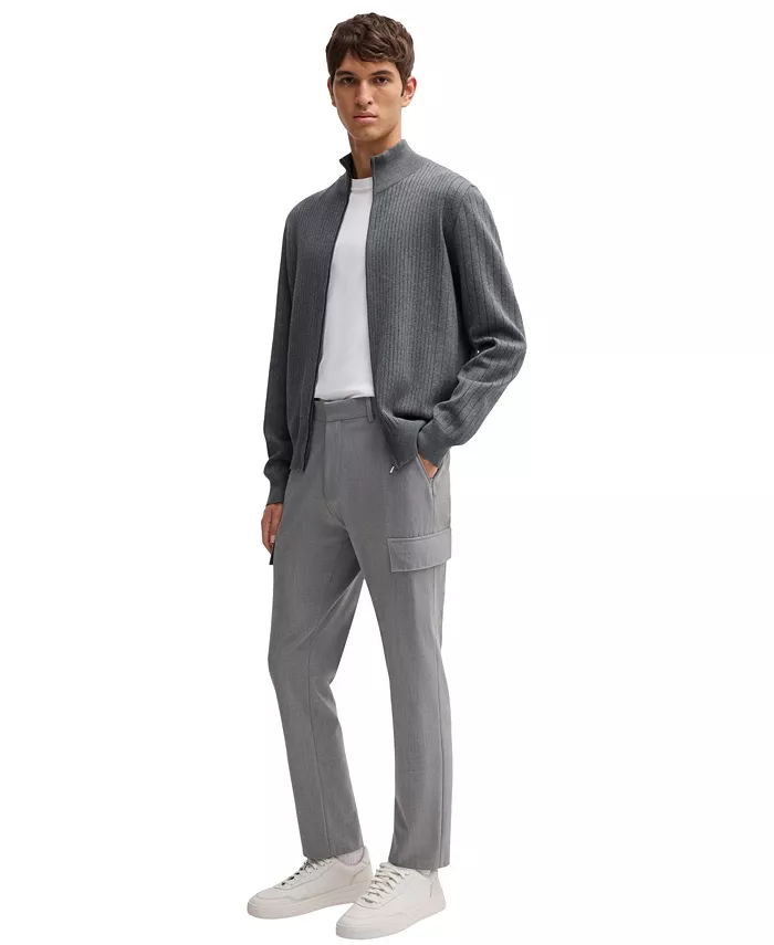BOSS By Hugo Boss Men's Knit Pinstripe Zip-Up Cardigan Brands