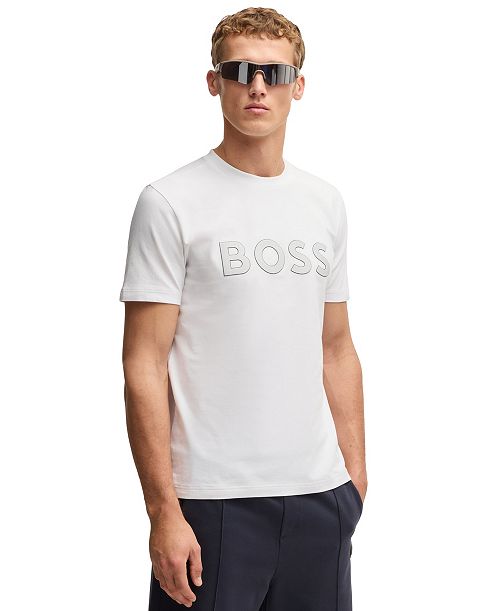 BOSS by Hugo Boss Men's Large Logo Regular-Fit T-Shirt Brands