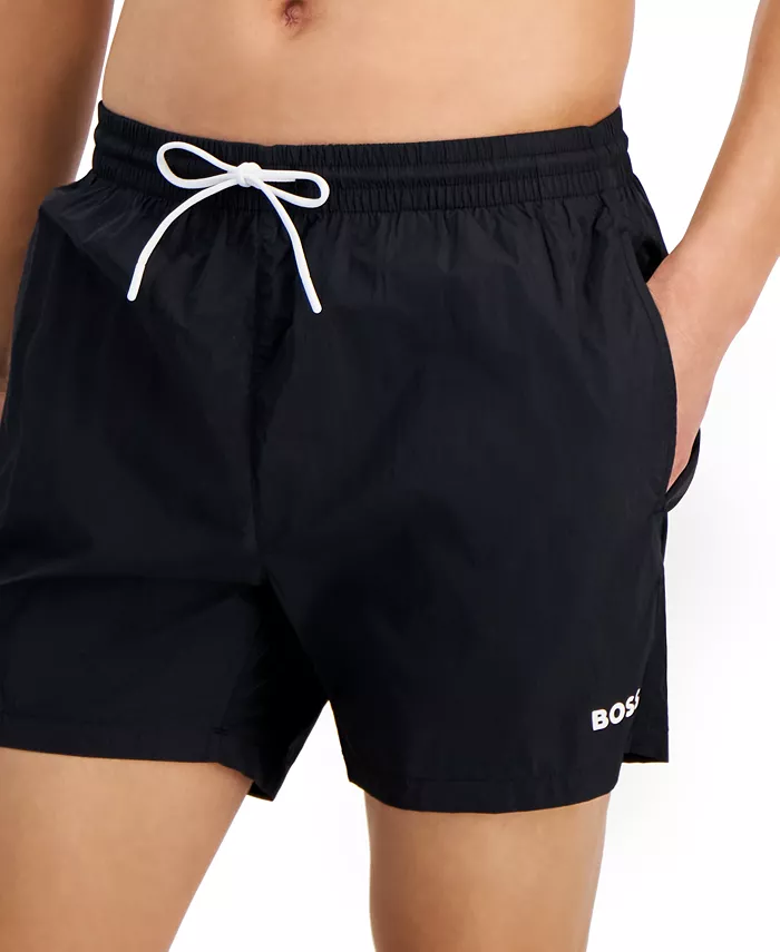 BOSS By Hugo Boss Men's Lee Drawstring 5.3" Swim Trunks Created For Macy's Men's Fashion & Accessories