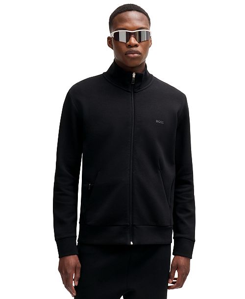 BOSS by Hugo Boss Men's Logo Print Zip-Up Sweatshirt Brands