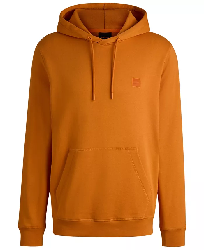 BOSS By Hugo Boss Men's Regular-Fit Cotton Terry Logo Patch Hoodie Brands