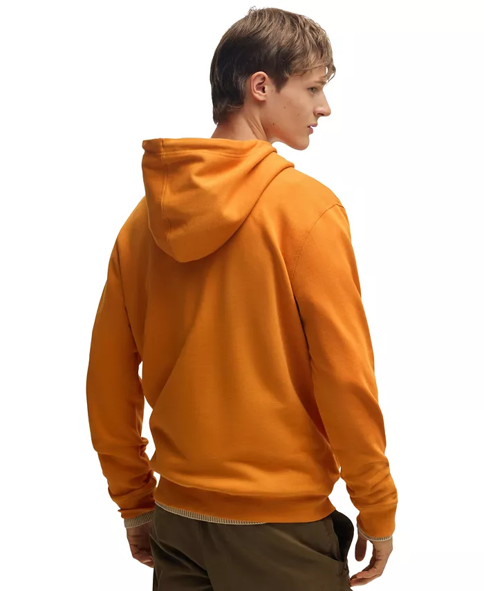 BOSS By Hugo Boss Men's Regular-Fit Cotton Terry Logo Patch Hoodie Brands