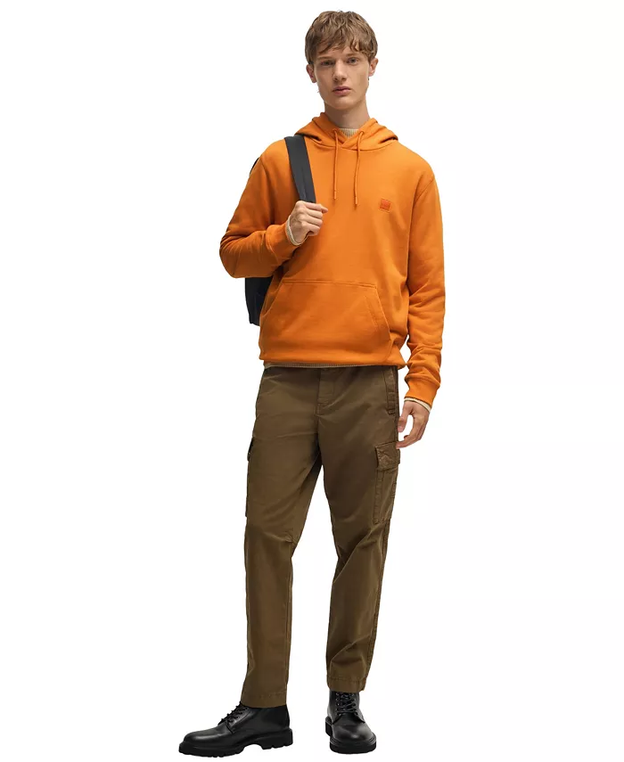 BOSS By Hugo Boss Men's Regular-Fit Cotton Terry Logo Patch Hoodie Brands