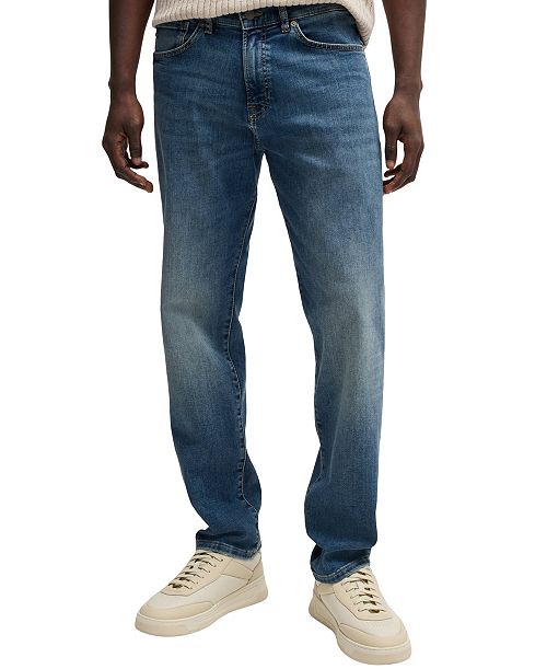 BOSS by Hugo Boss Men's Regular-Fit Super Stretch Tapered Jeans Brands