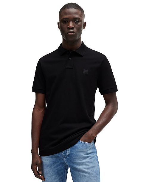 BOSS by Hugo Boss Men's Slim-Fit Stretch-Cotton Logo Patch Polo Shirt Brands