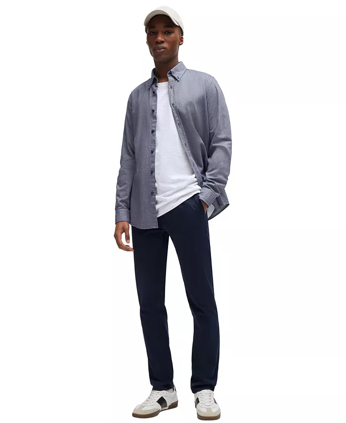 BOSS By Hugo Boss Men's Stretch-Cotton Satin Slim-Fit Chinos Brands