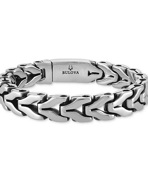 Bulova Men's Icon Stainless Steel Link Bracelet Jewelry & Watches