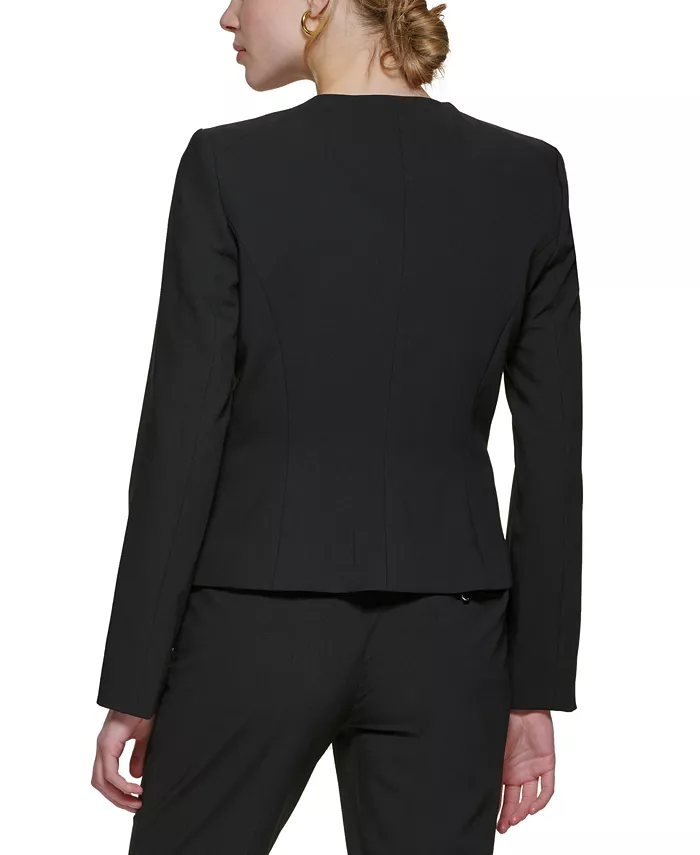 Calvin Klein Collarless Blazer Women's Fashion Shoes & Accessories