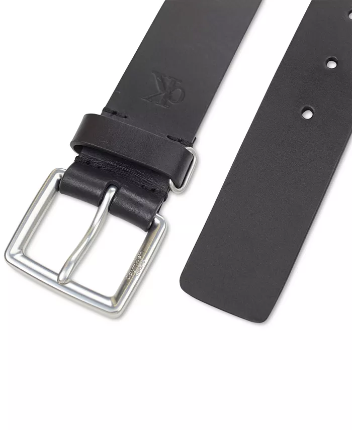 Calvin Klein Jeans Men's Leather Belt With Keeper Ring Men's Fashion & Accessories