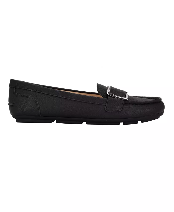 Calvin Klein Lydia Embellished Slip-On Suede Loafers Women's Fashion Shoes & Accessories