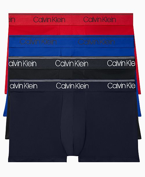 Calvin Klein Men's 3+1 Value Pack Micro Stretch Low-Rise Trunks Men's Fashion & Accessories