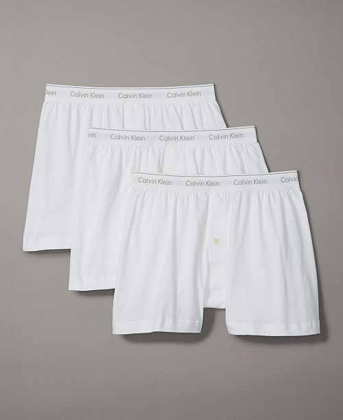 Calvin Klein Men's 3-Pack Cotton Classics Knit Boxers Underwear Men's Fashion & Accessories