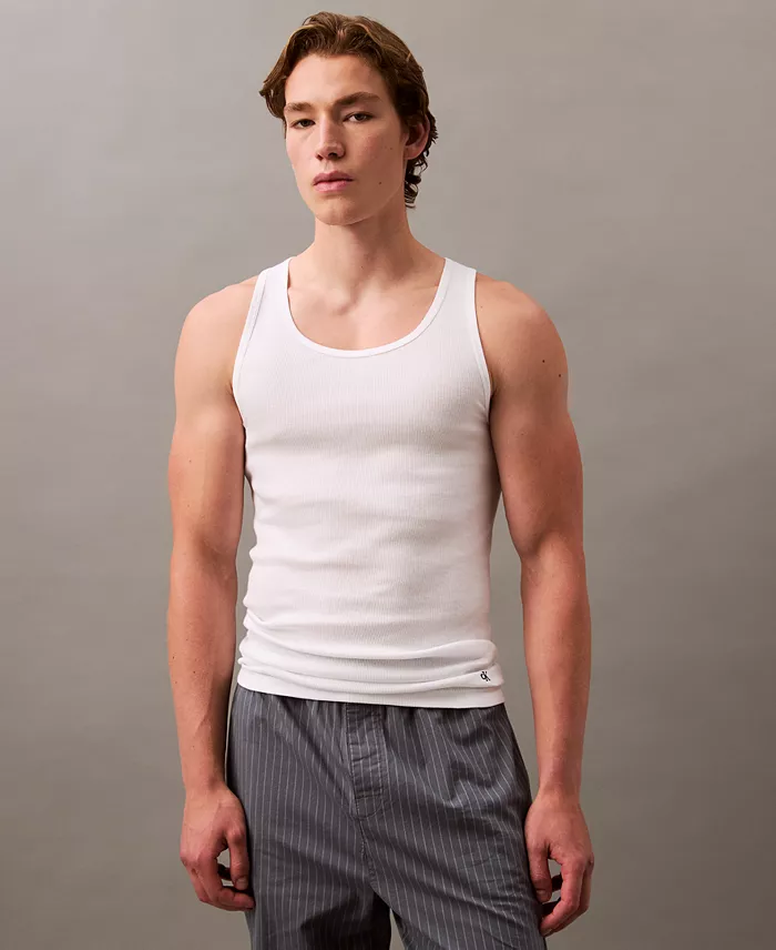 Calvin Klein Men's 3-Pack Cotton Classics Tank Tops Men's Fashion & Accessories