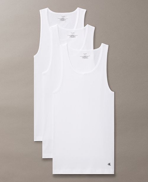 Calvin Klein Men's 3-Pack Cotton Classics Tank Tops Men's Fashion & Accessories