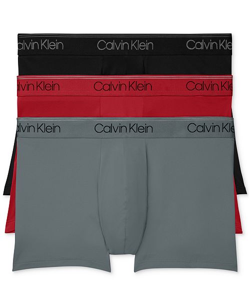 Calvin Klein Men's 3-Pack Microfiber Stretch Low-Rise Trunk Underwear Men's Fashion & Accessories