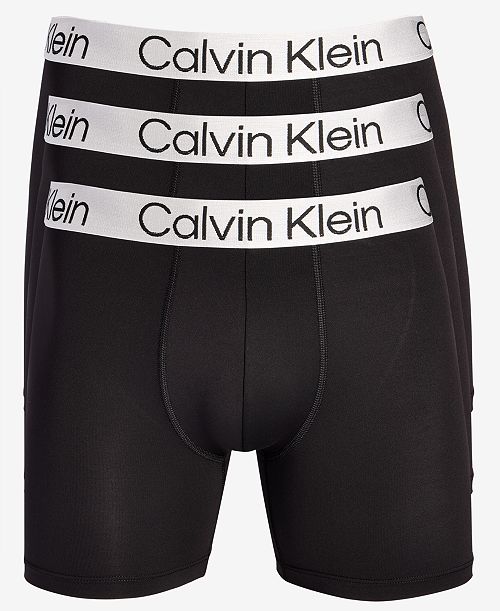 Calvin Klein Men's 3-Pk. Chromatic Brushed Micro Boxer Briefs Men's Fashion & Accessories