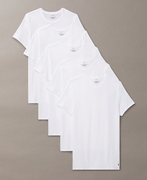 Calvin Klein Men's 5-Pack Cotton Classics Crewneck T-Shirts Men's Fashion & Accessories