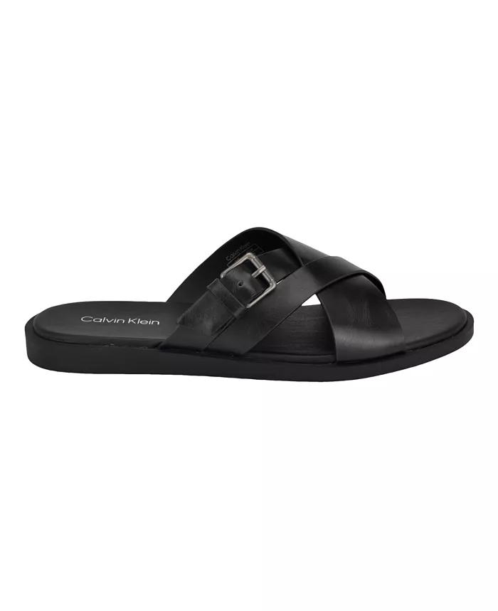 Calvin Klein Men's Elon Casual Slip-On Flat Sandals Men's Shoes