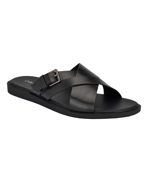 Calvin Klein Men's Elon Casual Slip-On Flat Sandals Men's Shoes