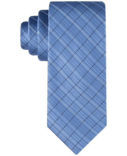 Calvin Klein Men's Etched Windowpane Tie Men's Fashion & Accessories