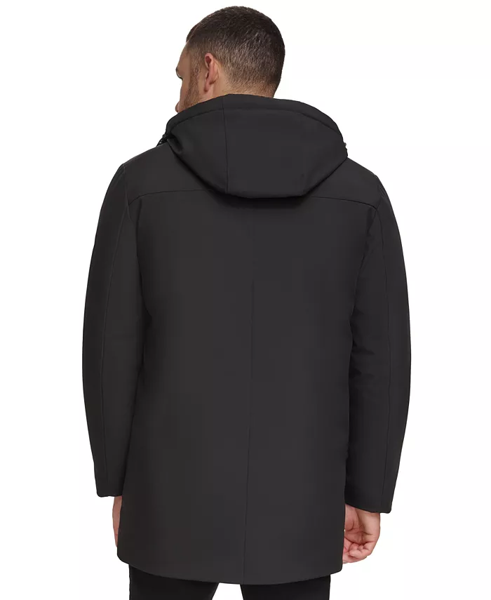 Calvin Klein Men's Flextech Stretch Water-Resistant Hooded Stadium Jacket Men's Fashion & Accessories