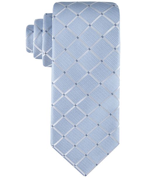 Calvin Klein Men's Herringbone Grid Tie Men's Fashion & Accessories