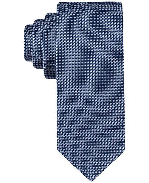 Calvin Klein Men's Indigo Houndstooth Tie Men's Fashion & Accessories