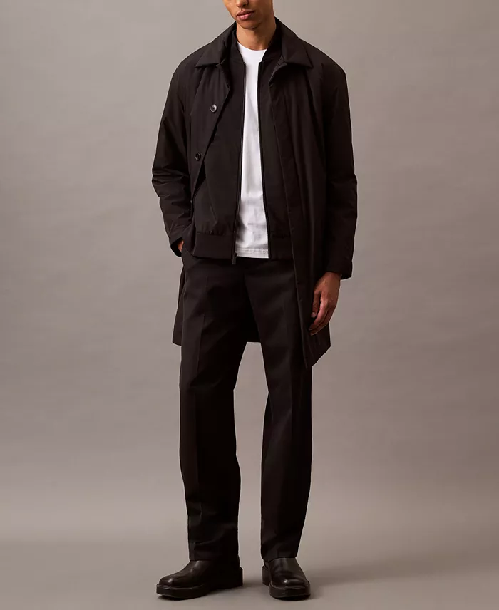 Calvin Klein Men's Logo-Print Matte Bomber Jacket Men's Fashion & Accessories