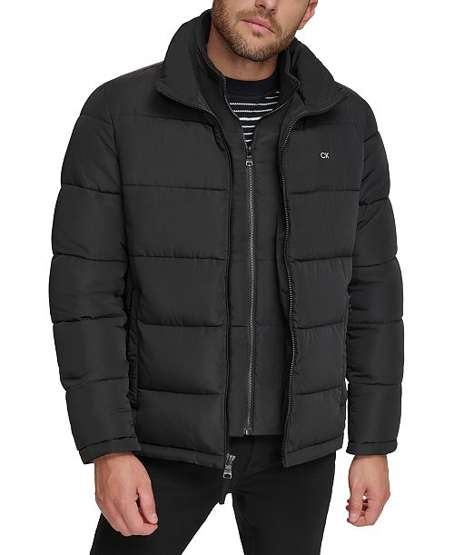 Calvin Klein Men's Puffer With Set In Bib Detail Created for Macy's Men's Fashion & Accessories